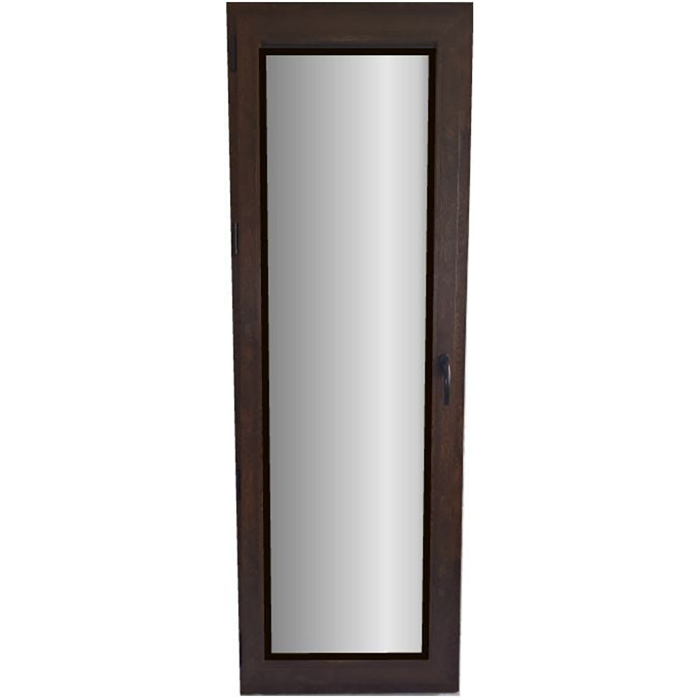 Usa exterior FENSTERWELT, cu geam, 6 camere, dreapta, PVC, 76 x 205 cm, nuc