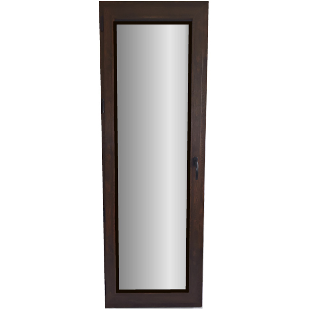 Usa exterior FENSTERWELT, cu geam, 6 camere, stanga, PVC, 76 x 205 cm, nuc