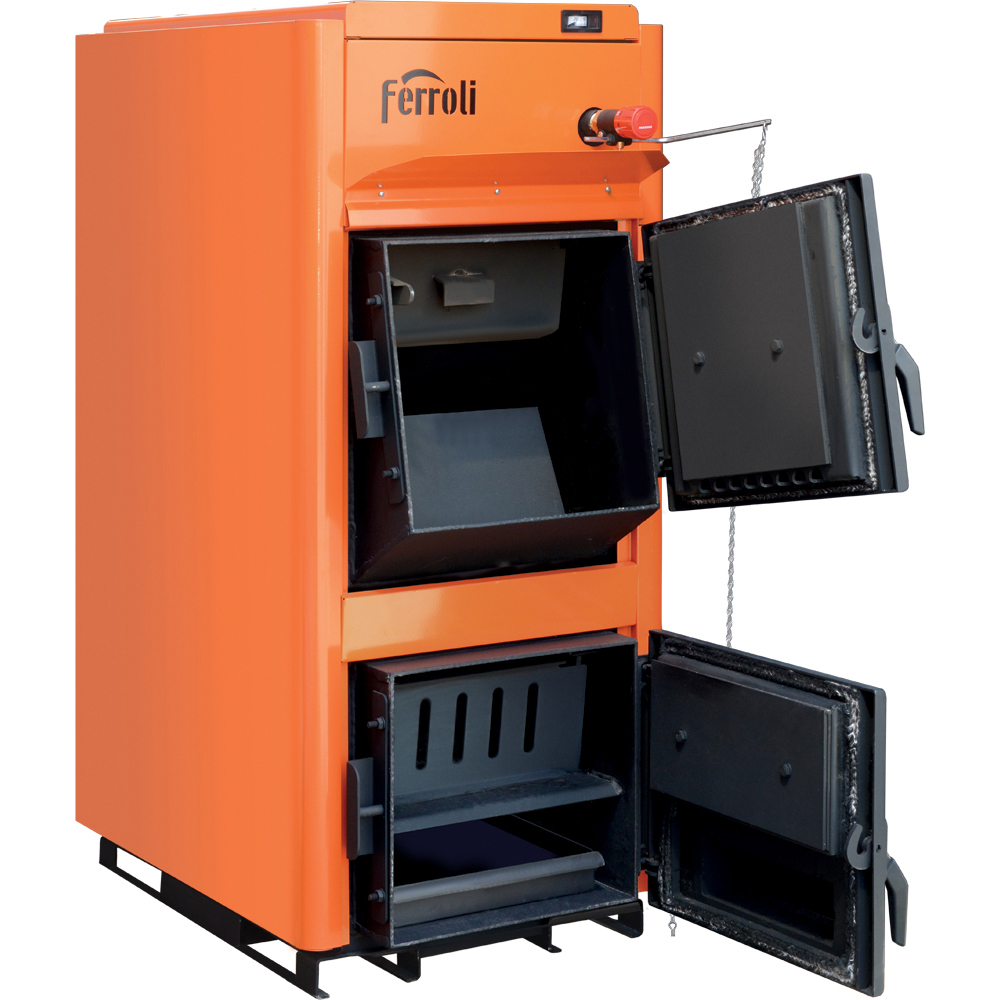 Cazan combustibil solid FERROLI SFR PRO 0ICJ7V06, 41Kw, 90 x 52 x 96 cm