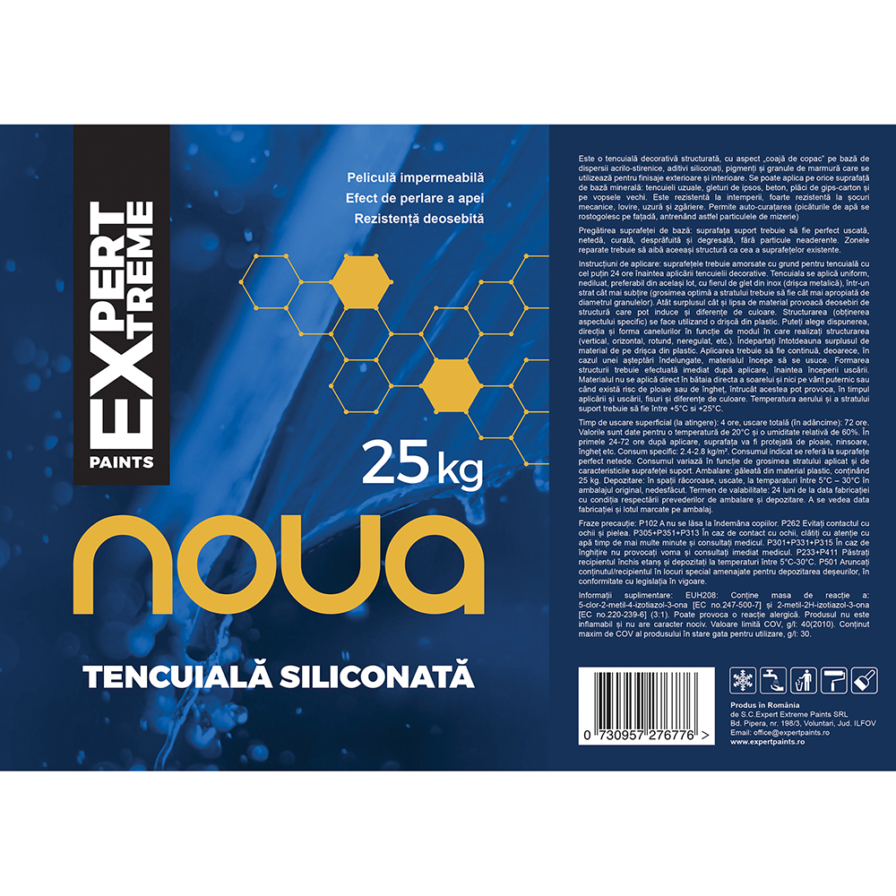 Tencuiala siliconica NOUA, maro, 25 Kg