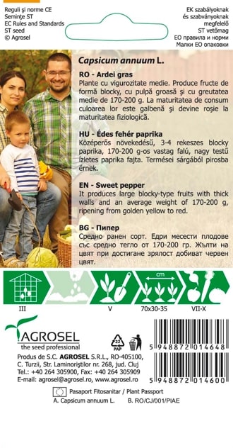 Seminte ardei  Agrosel