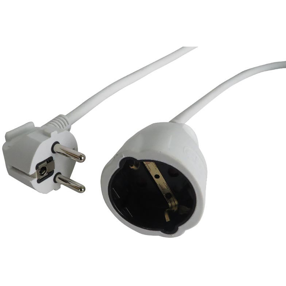 Prelungitor 1 priza Schuko, 10 m, 1.5 mm, alb