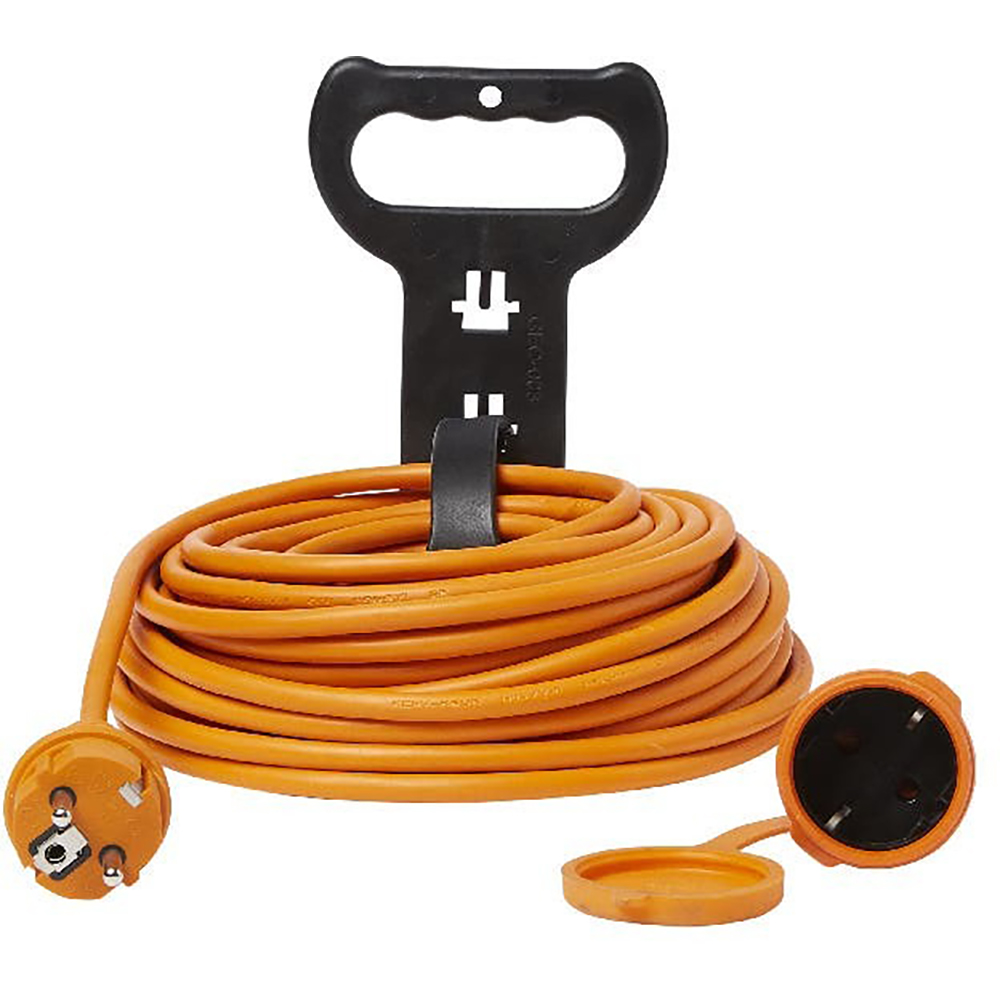 Cablu prelungitor DIALL H05VV-F, 1 priza Schuko, 20 m, 1.5 mm, portocaliu