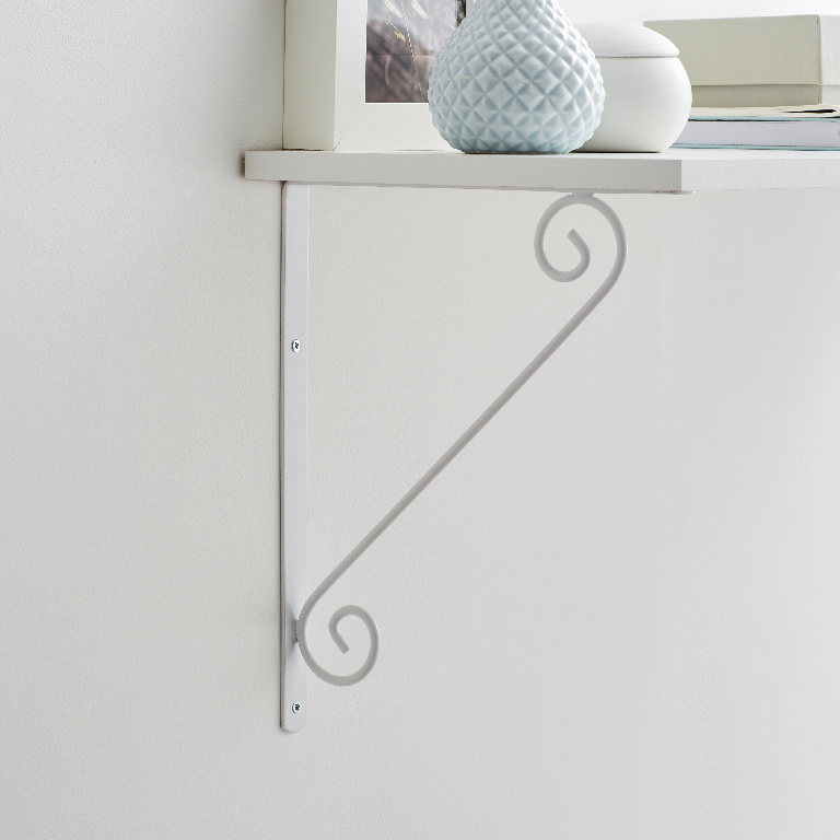 Consola raft FORM, 20 x 15 cm, otel, alb