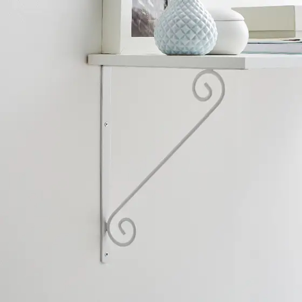Consola mobila FORM, 30 x 25cm, otel, alb