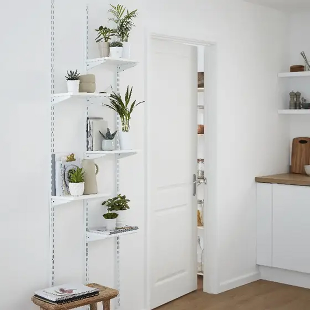 Consola mobila FORM, 17cm, otel, alb