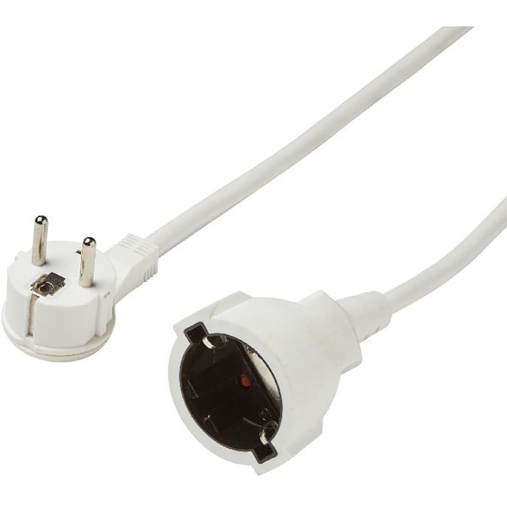 Prelungitor JACOBSEN, 1 priza Schuko, 3 m, 1.5 mm, alb