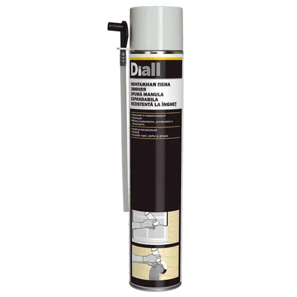 Spuma poliuretanica rezistenta la inghet DIALL, 750 ml, aplicare manuala