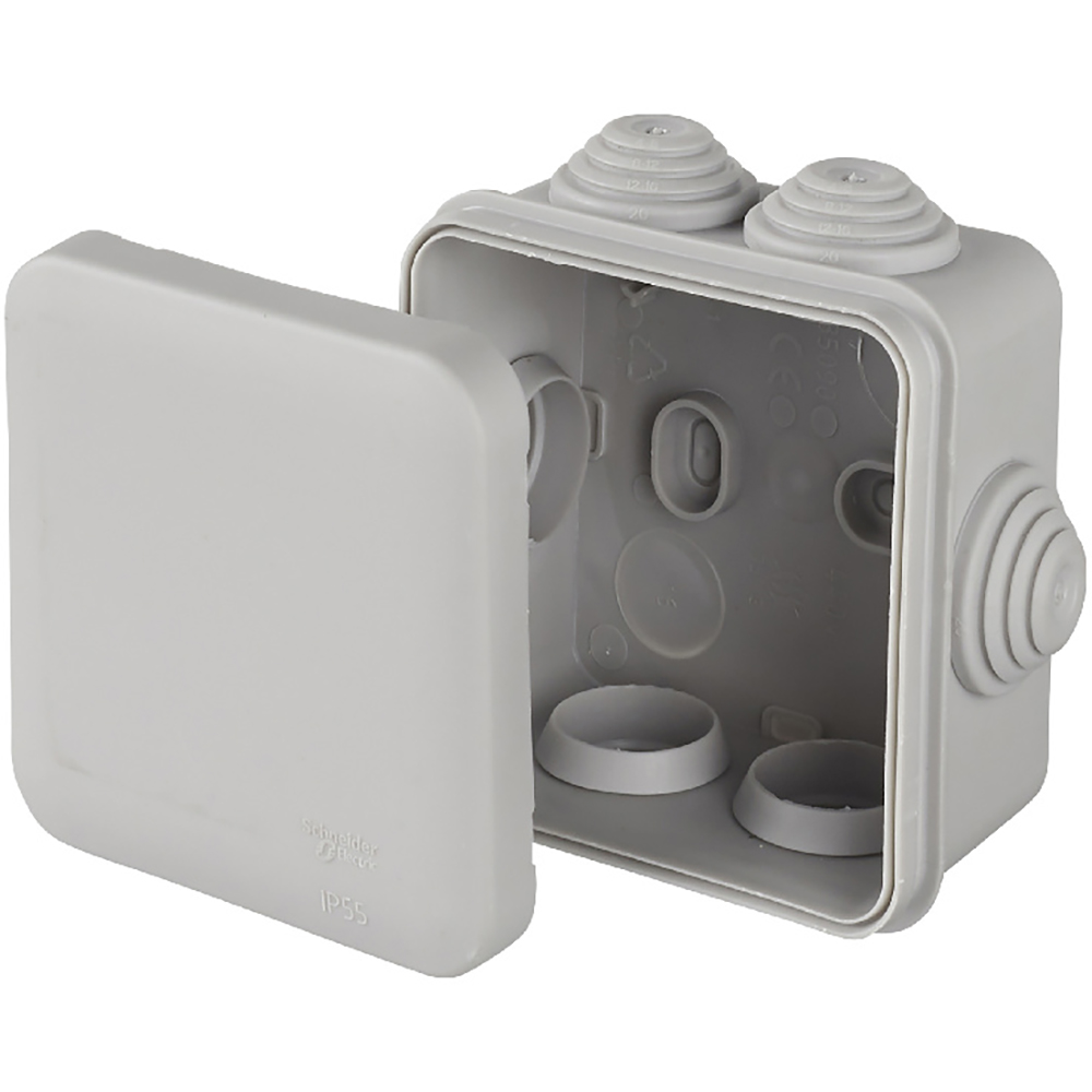Doza derivatie SCHNEIDER ELECTRIC, aparenta, 70 x 70 x 40mm, IP55