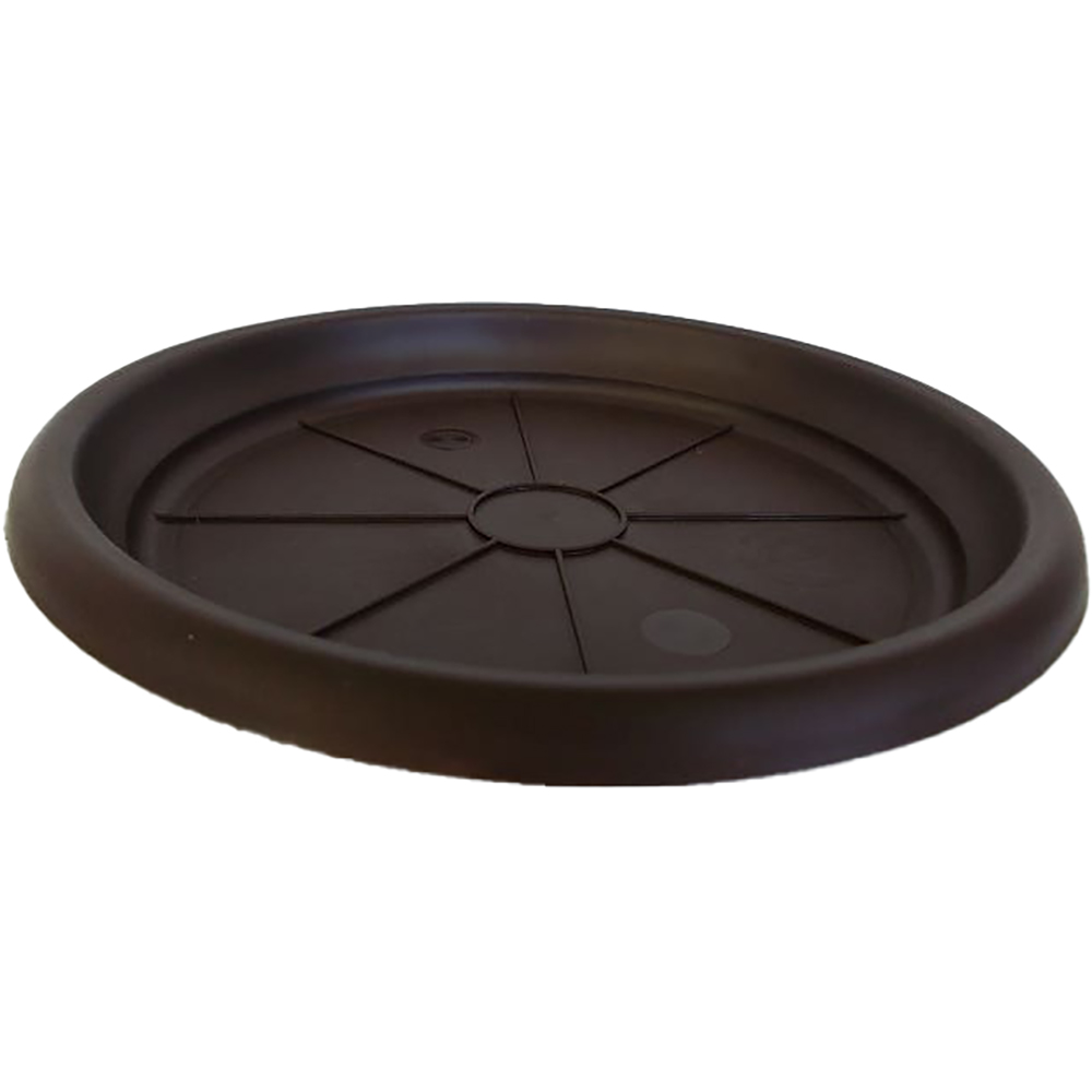 Farfurie ghiveci rotunda DALIA, plastic, 18 cm, maro