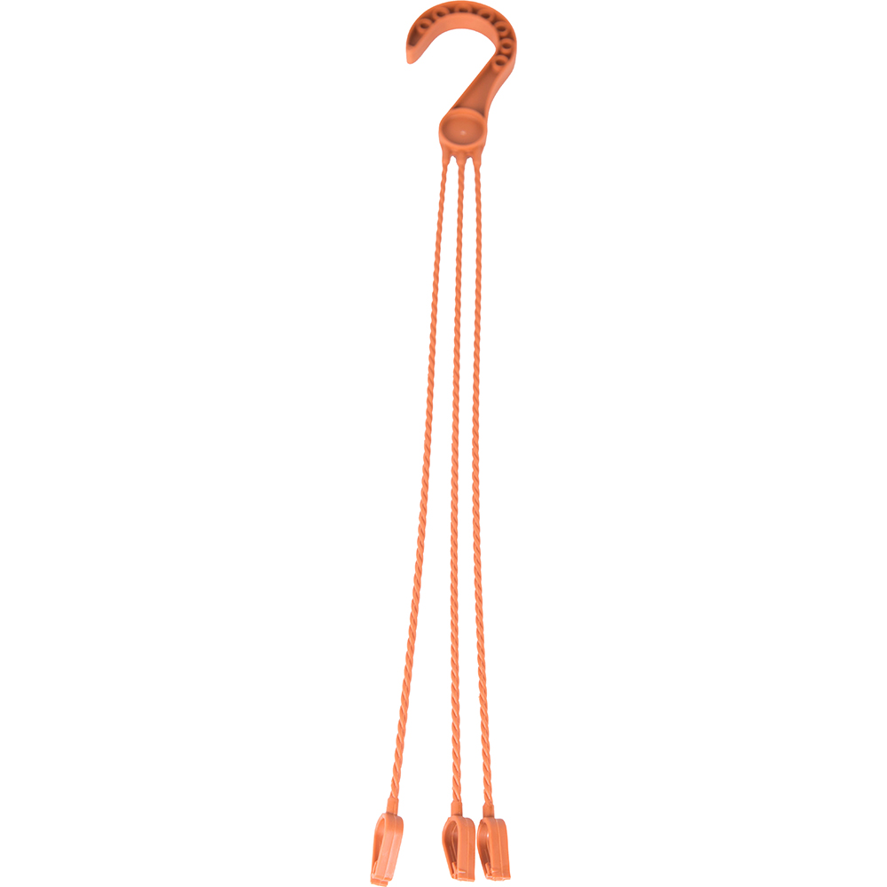 Agatator ghivece cu trei brate, polipropilena, 48 x 66 x 1.25 cm, maro