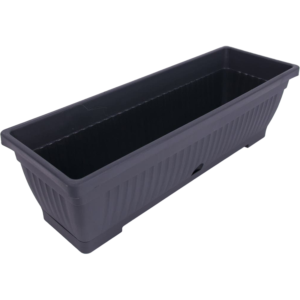 Jardiniera forma dreptunghiulara VERBENA, plastic, 60 x 19.70 x 15.7 cm, gri