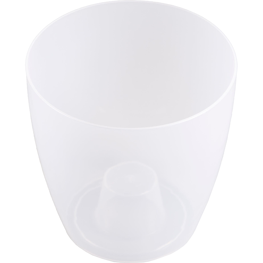 Ghiveci rotund MILTONIA, plastic, 16.3 cm, alb