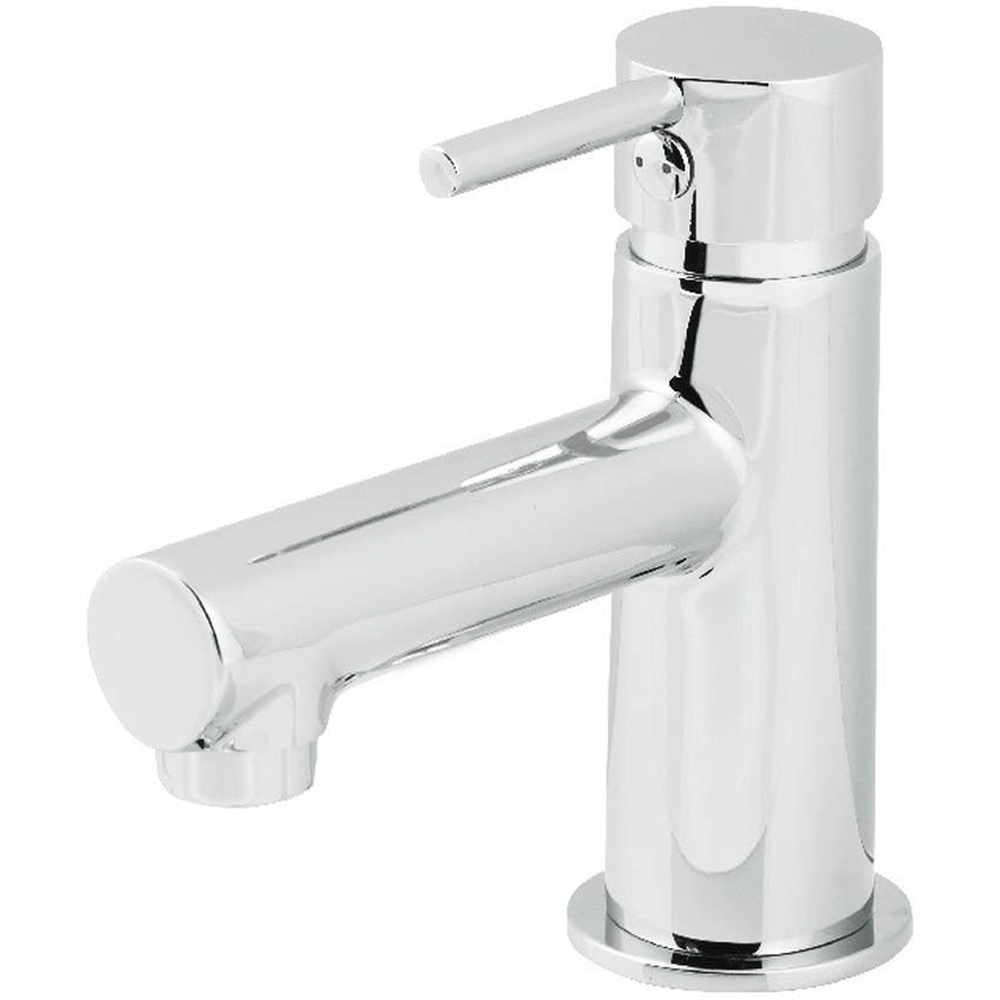 Baterie lavoar COOKE & LEWIS Lazu, inaltime 12.4 cm, alama, argintiu