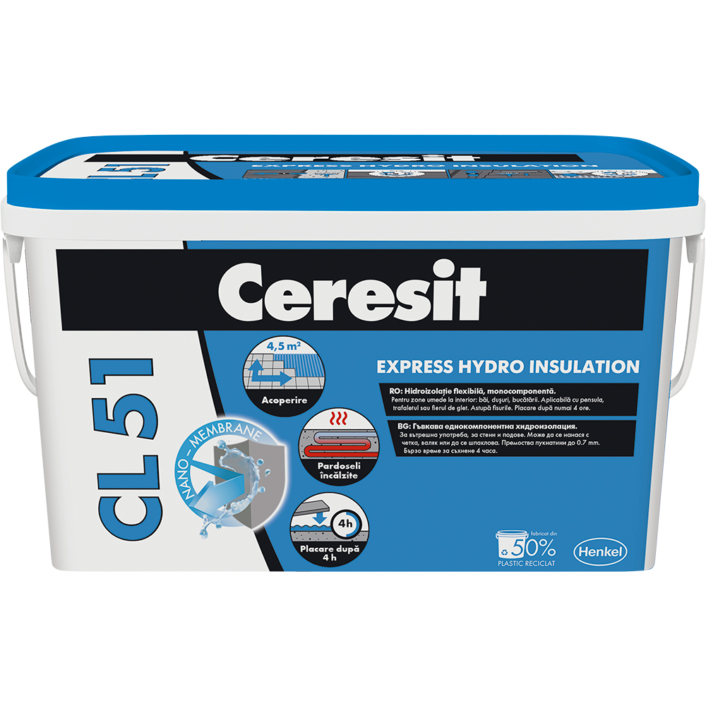 Hidroizolatie flexibila monocomponenta Ceresit CL51 1-K, 5 kg