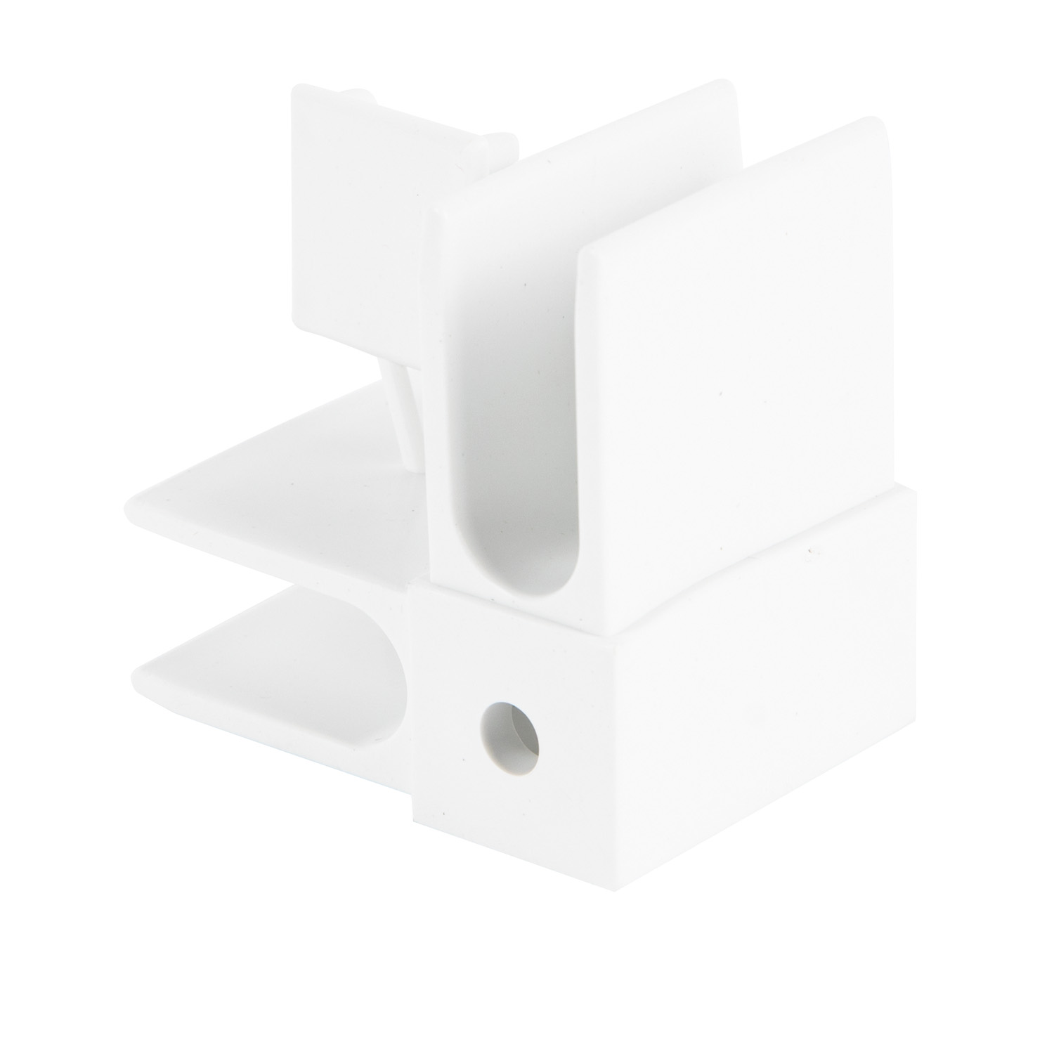 Set coltari imbinare teava rectangulara Alleymet, plastic, 4 bucati, alb