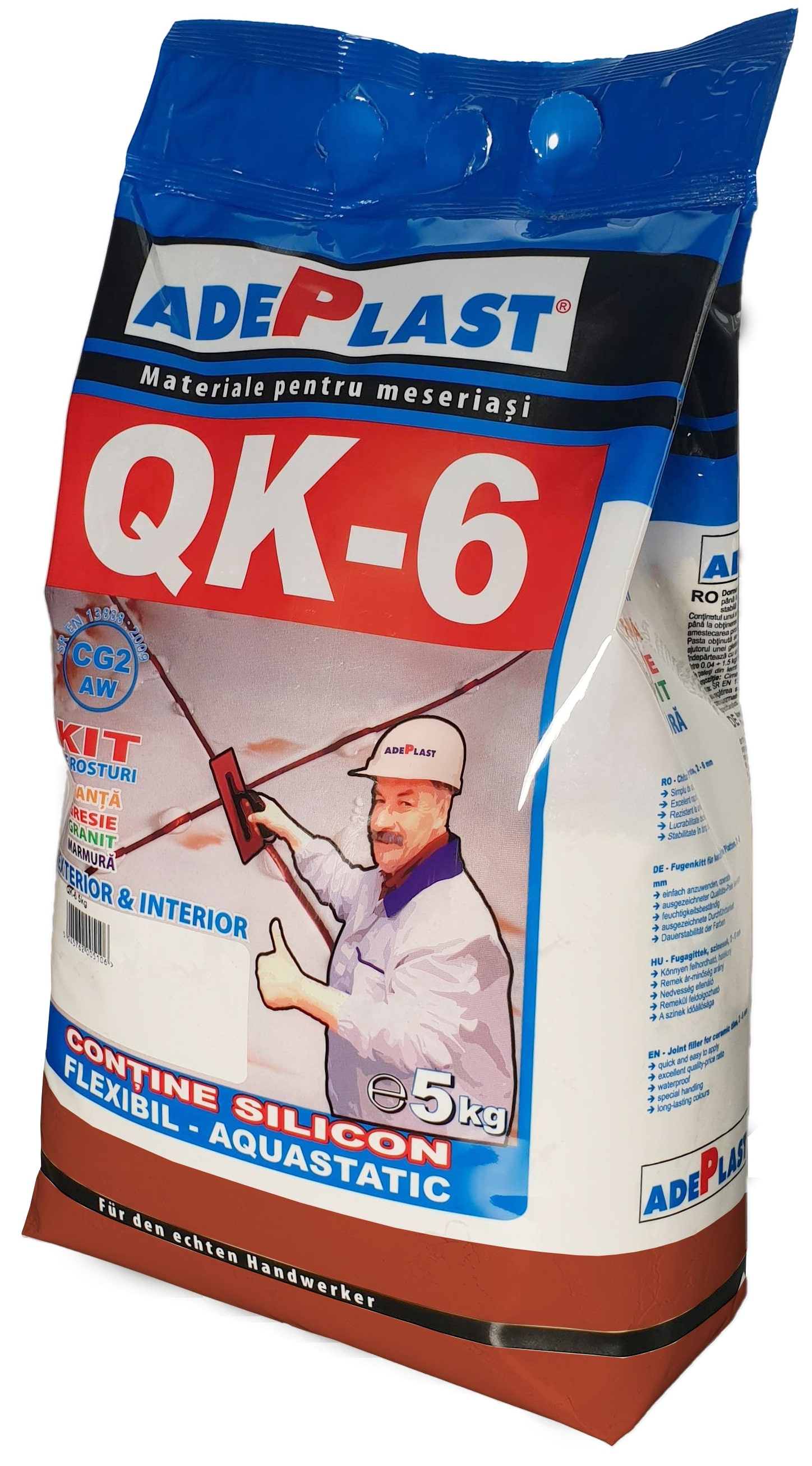 Chit rosturi, interior-exterior, QK 6, caramiziu inchis, 5 kg  Adeplast