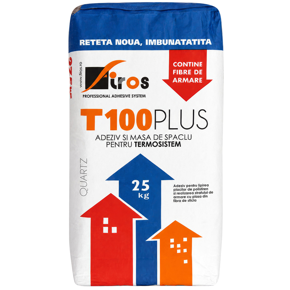 Adeziv si masa de spaclu pentru polistiren T100 Plus, 25Kg