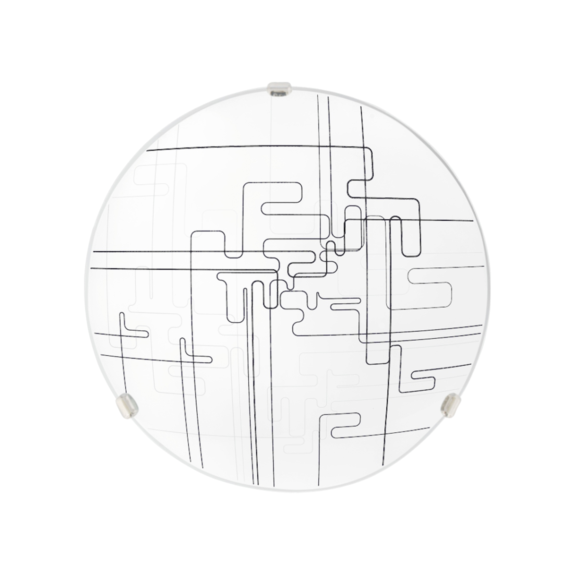 Plafoniera KLAUSEN Tetrix 30 LY-6069, E27, 15W, IP20, alb-negru
