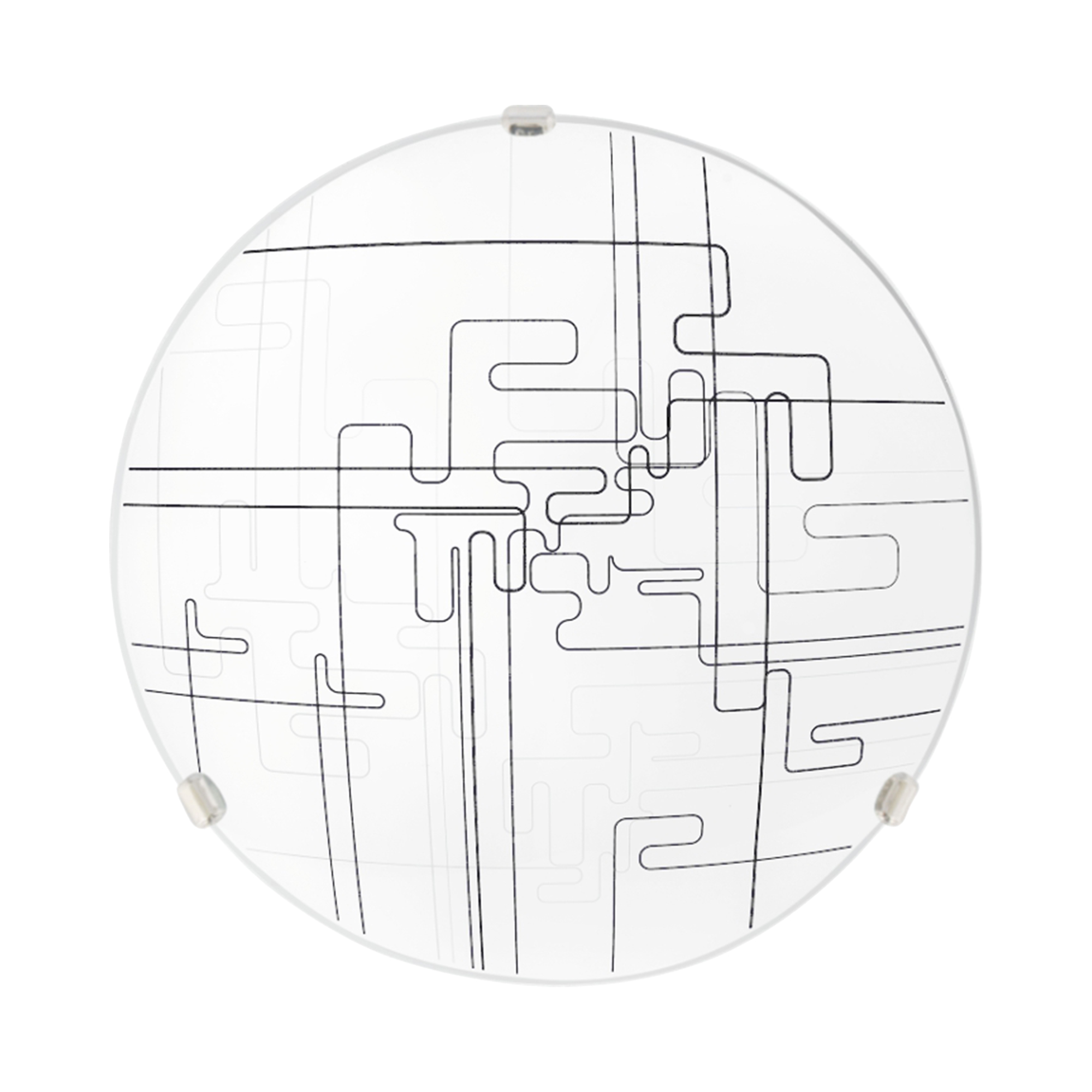 Plafoniera KLAUSEN Tetrix 40 LY-6070, E27, 15W, IP20, alb-negru