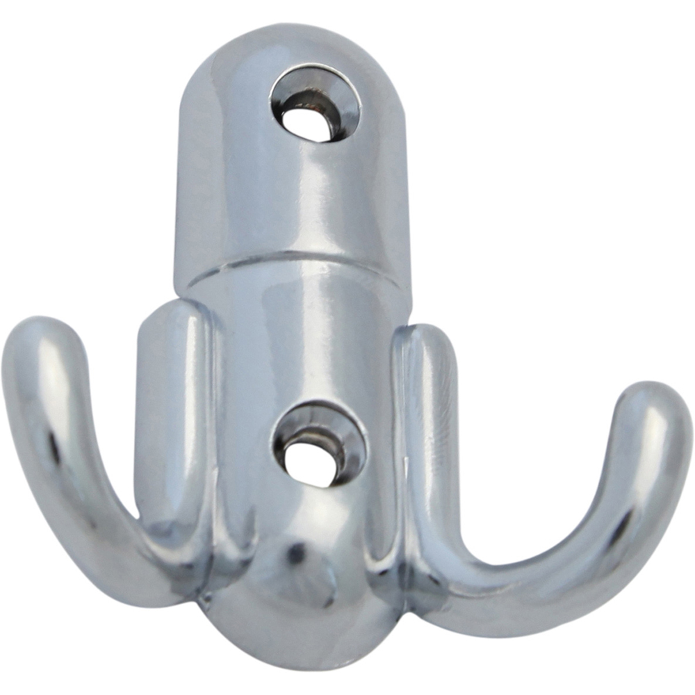 Cuier perete si mobilier, 2 agatatori, metal, crom