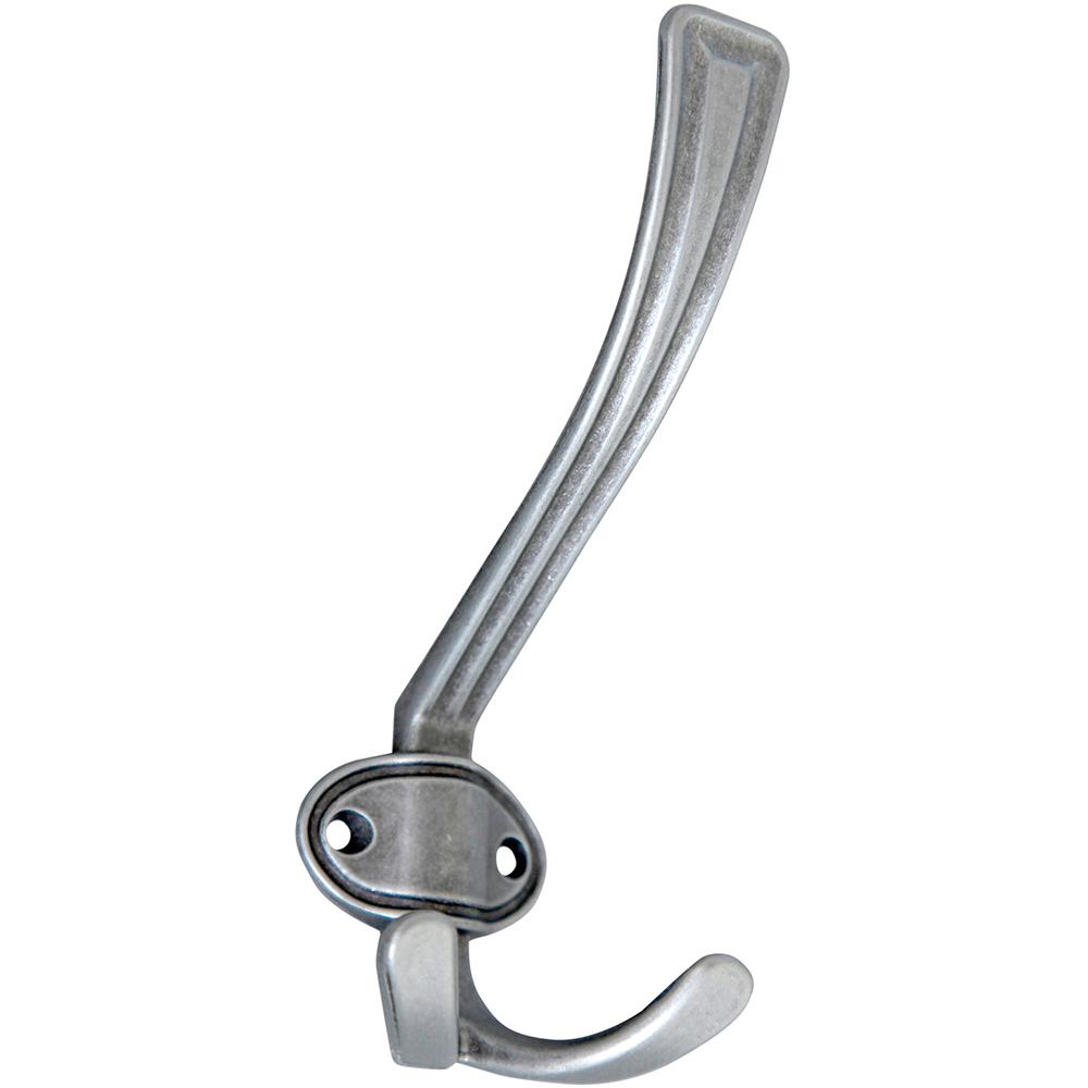 Cuier perete, 3 agatatori, metal, gri