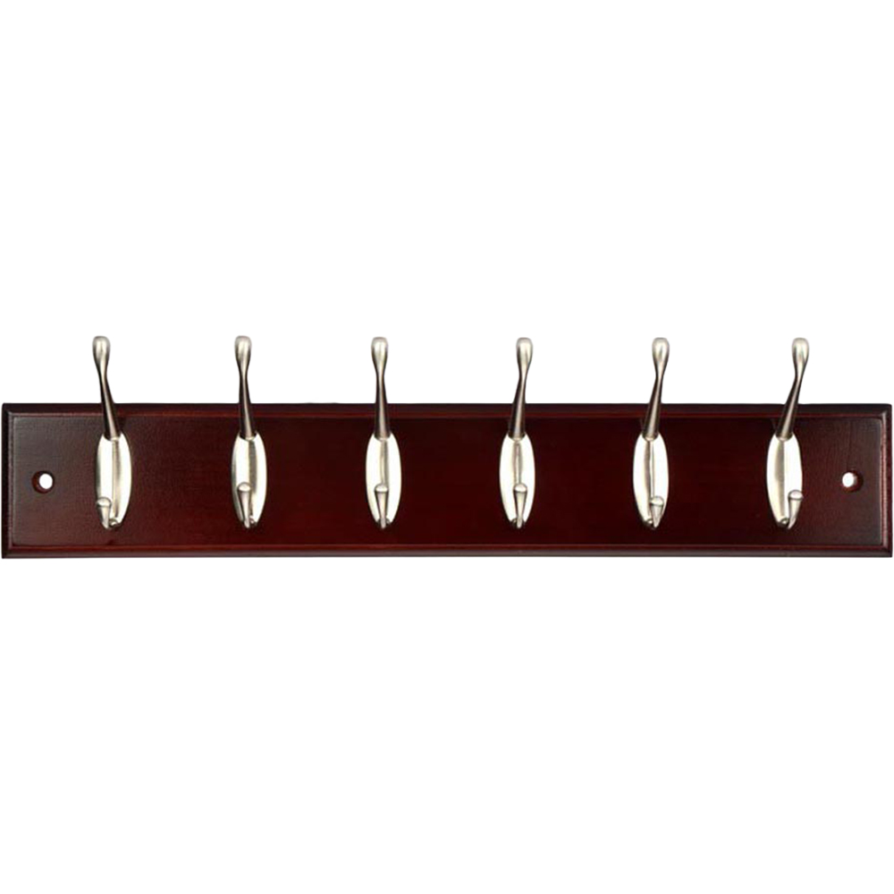 Cuier perete, 6 agatatori, lemn, Wenge