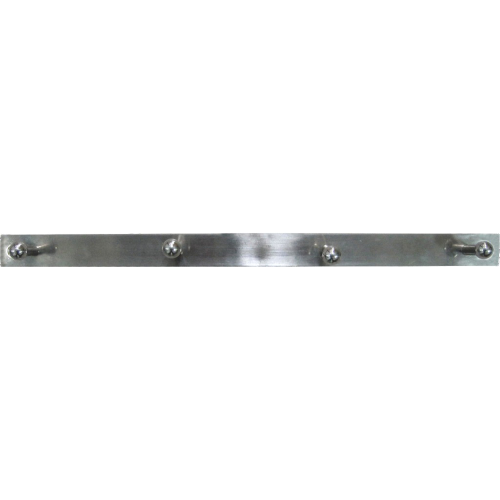 Cuier perete, 4 agatatori, inox, argintiu
