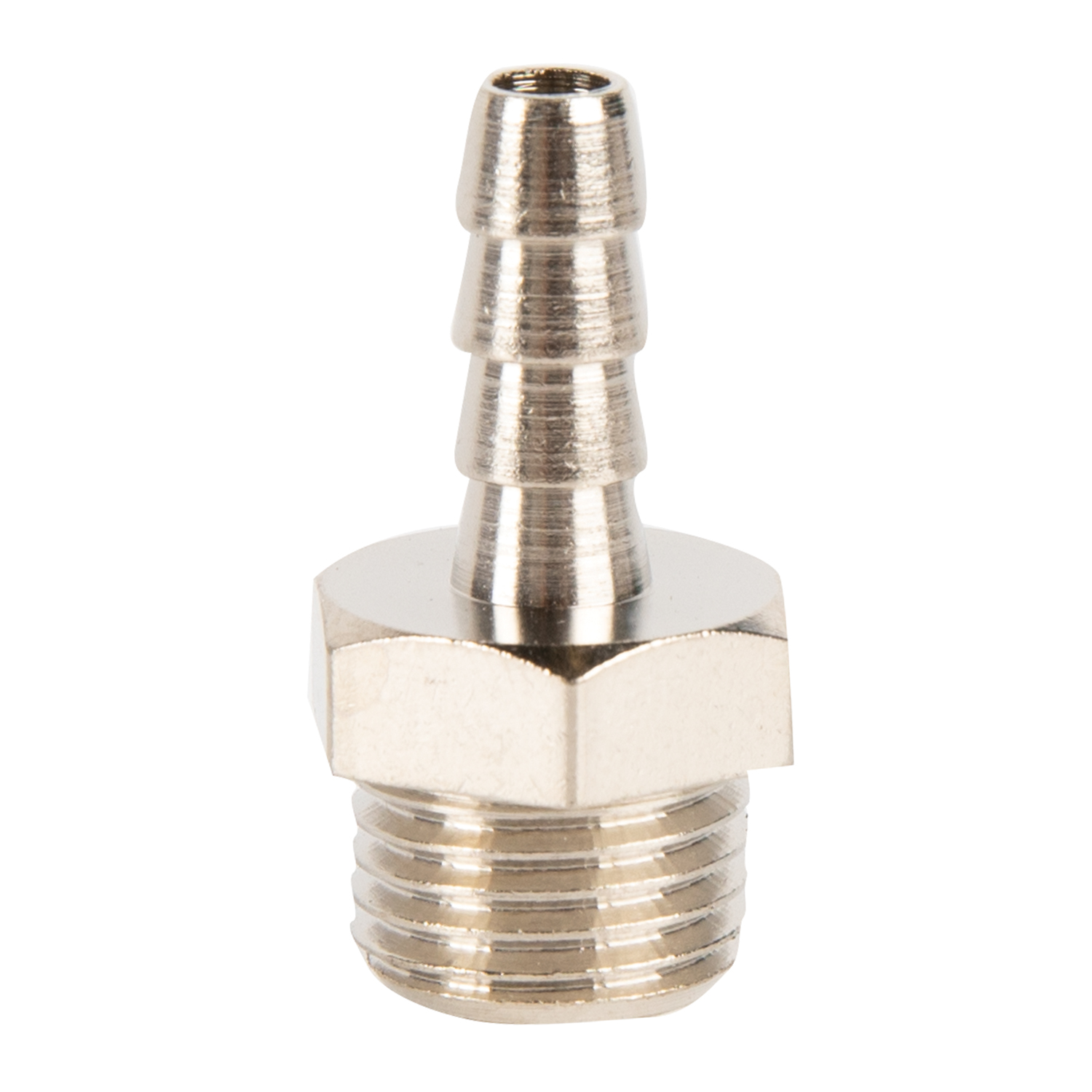 Adaptor furtun SEA, filet exterior, 1/4", 8mm, alama, argintiu