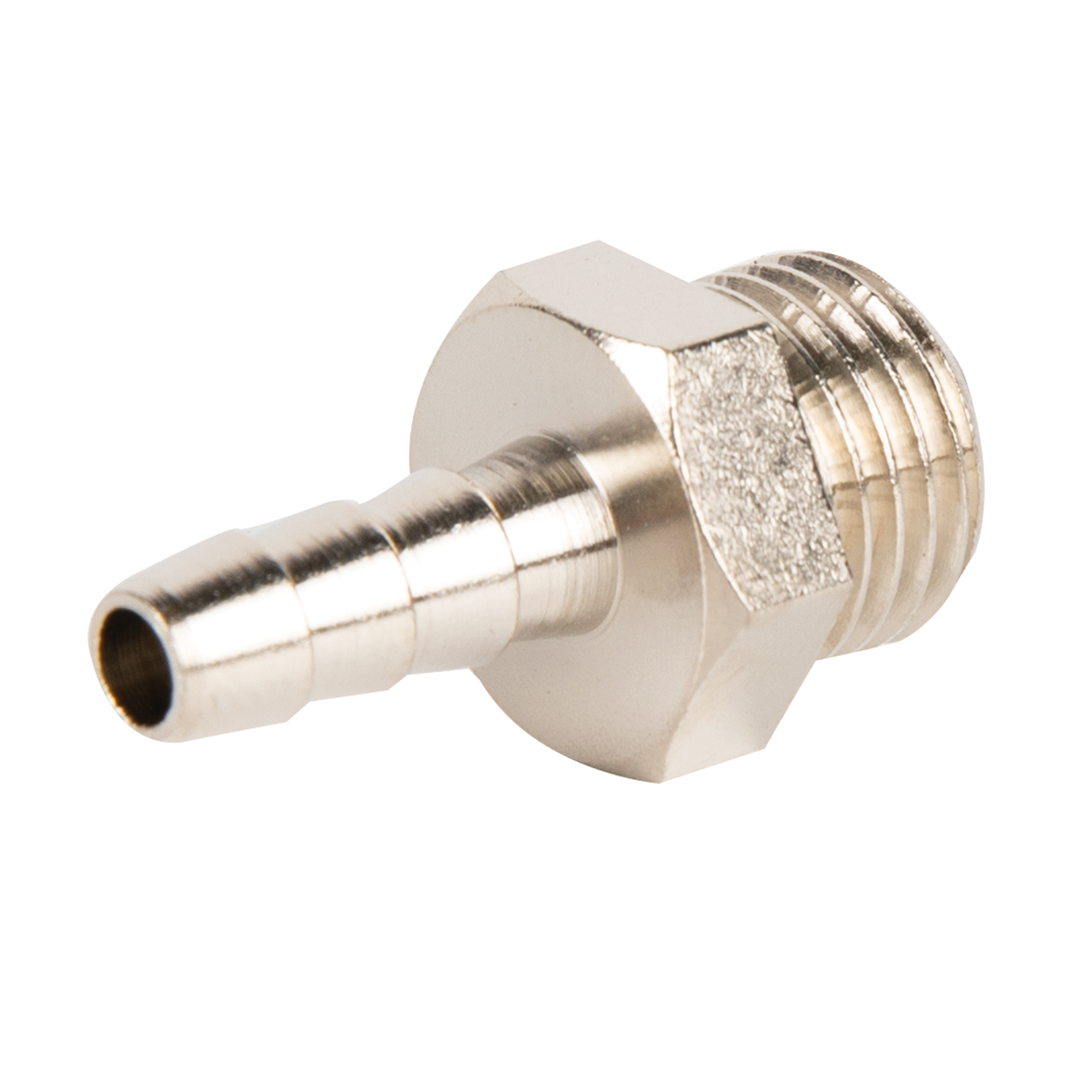 Adaptor furtun SEA, filet exterior, 1/4", 8mm, alama, argintiu