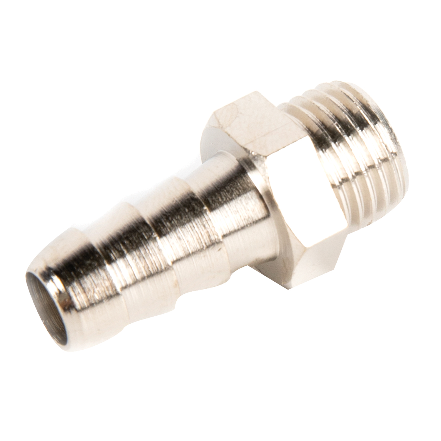 Adaptor furtun SEA, filet exterior, 1/4", 8mm, alama, argintiu