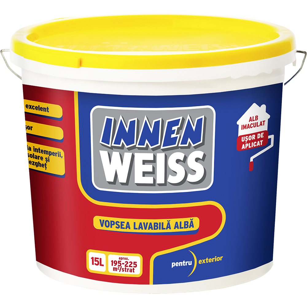 Vopsea lavabila INNENWEISS, alb, 15L