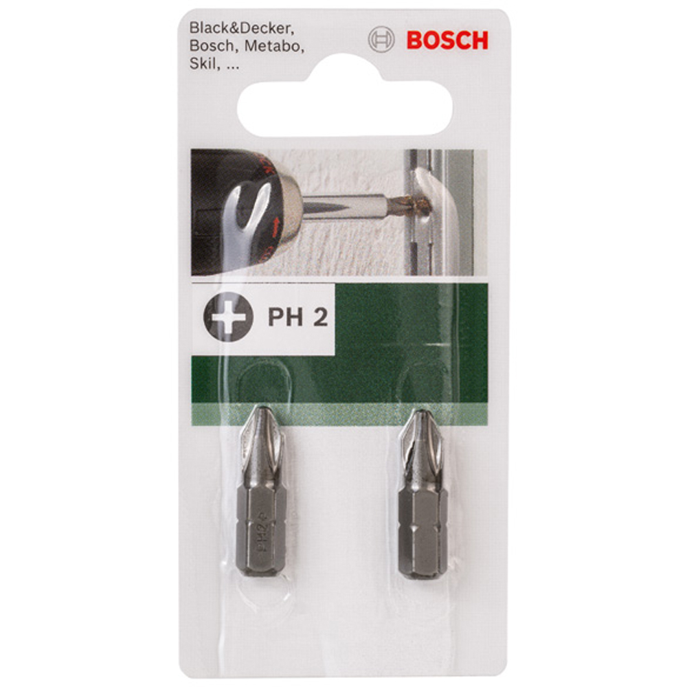 Set biti BOSCH, PH2, 25mm, 2 bucati