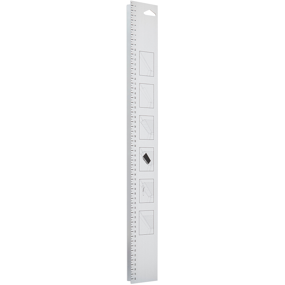 Ghid de taiere tapet GOODHOME, aluminiu, 58.5 cm, alb
