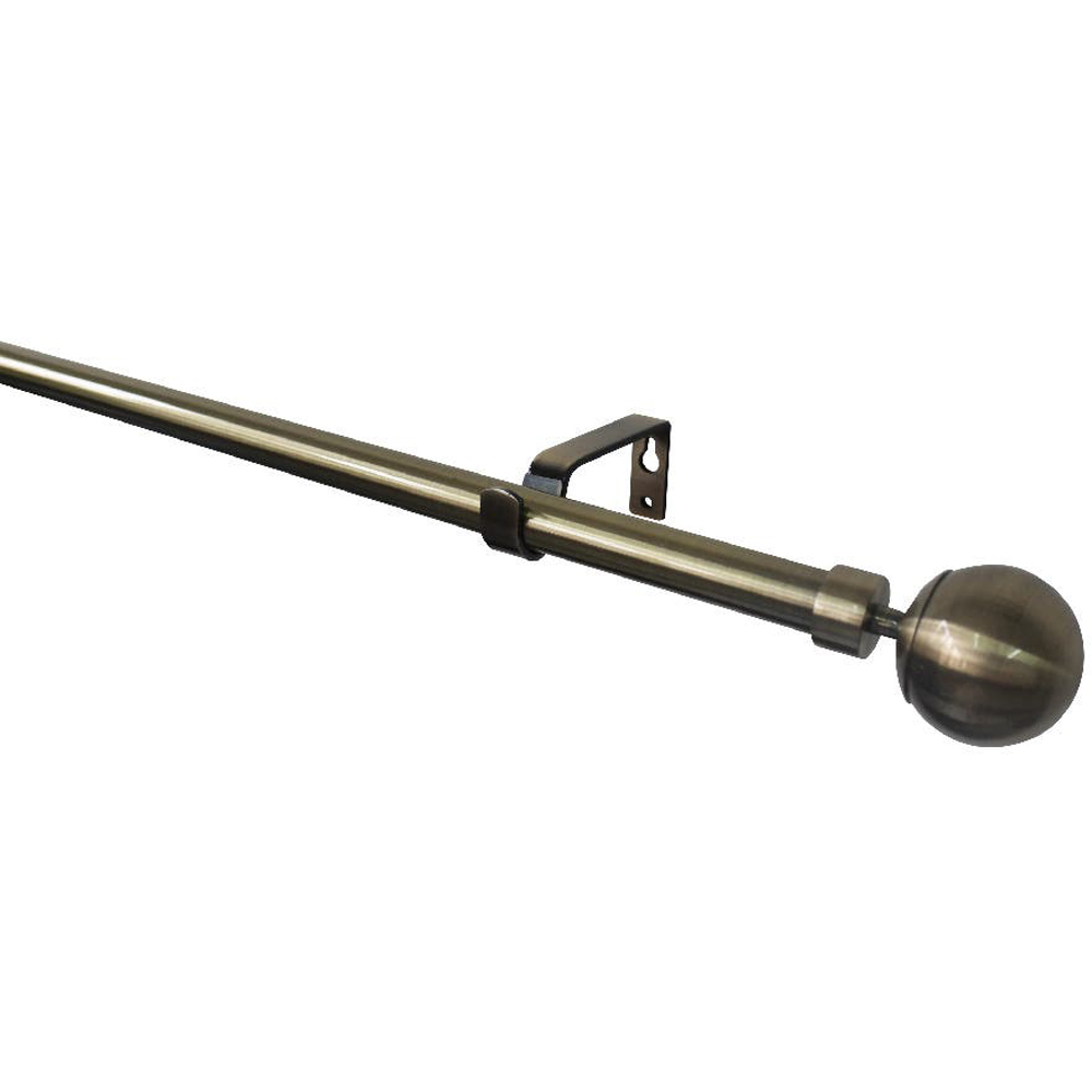Set galerie simpla extensibila GoodHome Antiki, metal, auriu, 330/200 cm, diametru 19 mm