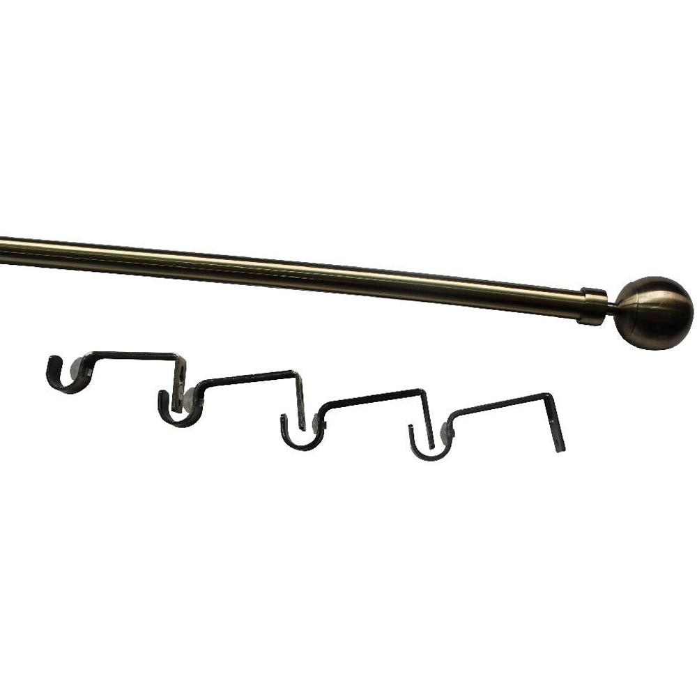Set galerie simpla extensibila GoodHome Antiki, metal, auriu, 330/200 cm, diametru 19 mm