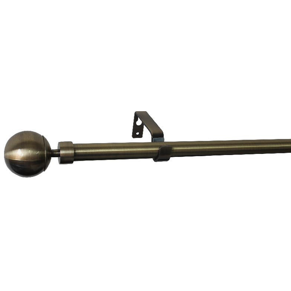 Set galerie simpla extensibila GoodHome Antiki, metal, auriu, 330/200 cm, diametru 19 mm