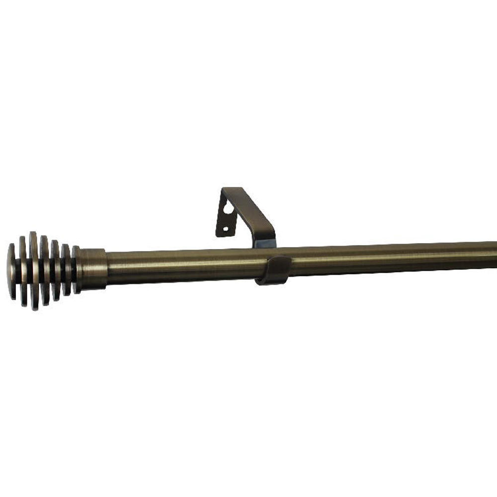 Set galerie simpla extensibila GoodHome Antiki, auriu, metal, 330/200 cm, diametru 19 mm