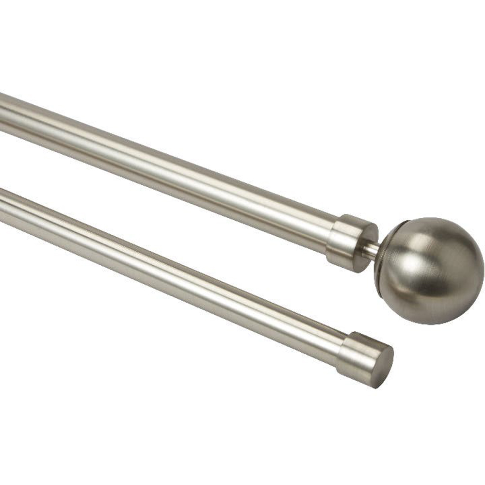 Set galerie dubla extensibila GoodHome Athens, metal, 330/200 cm, diametru 19 mm, gri