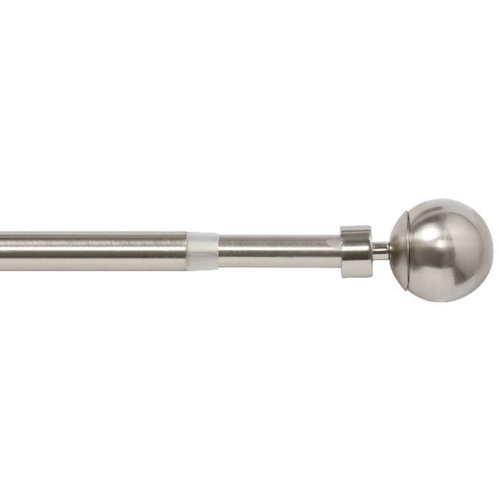 Set galerie simpla extensibila GoodHome Athens, metal 330/200 cm, diametru 19 mm, gri