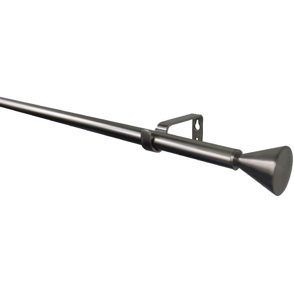 Set galerie simpla extensibila GoodHome Athens, gri, metal, 210/120 cm, diametru 19 mm