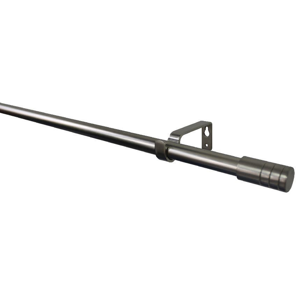 Set galerie simpla extensibila GoodHome Athens, metal, 210/120 cm, diametru 19 mm, gri