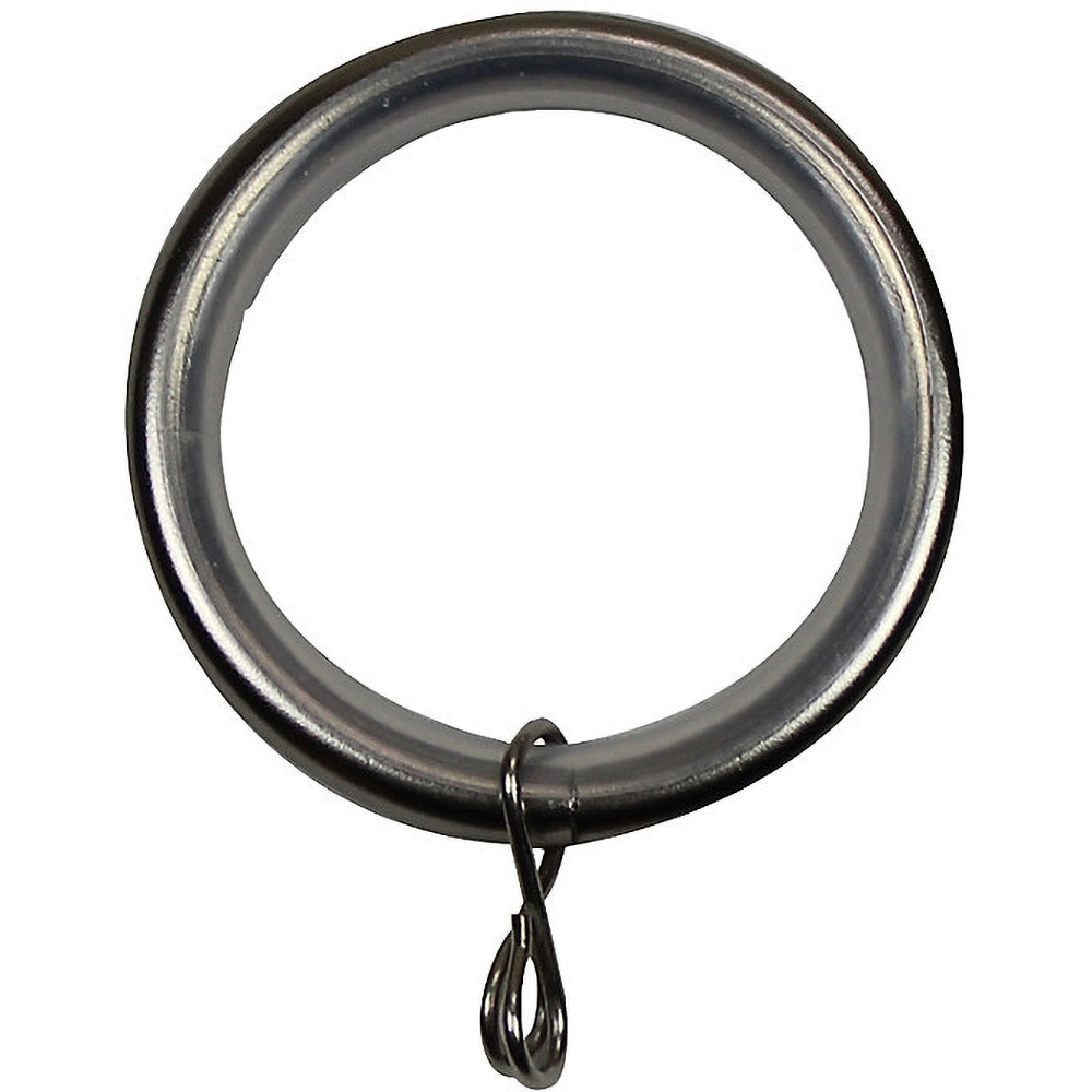 Set 10 inele perdea GOODHOME Athens, metal, 3.8 cm, gri