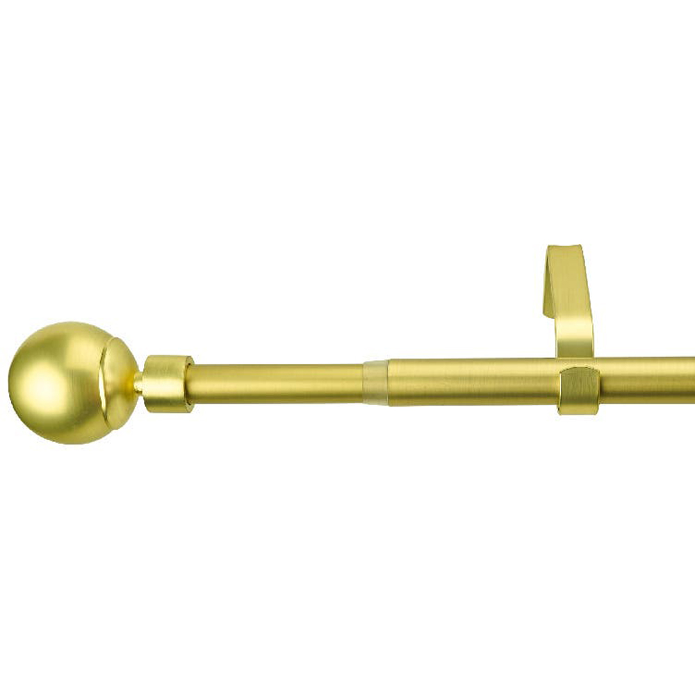 Set galerie simpla extensibila GoodHome Elasa, metal, auriu, 210/120 cm, diametru 19 mm, auriu