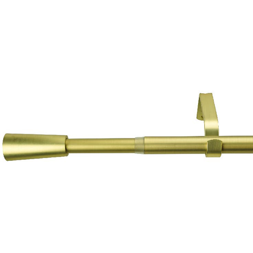 Set galerie simpla extensibila GoodHome Elasa, metal, 210/120 cm, diametru 19 mm, auriu