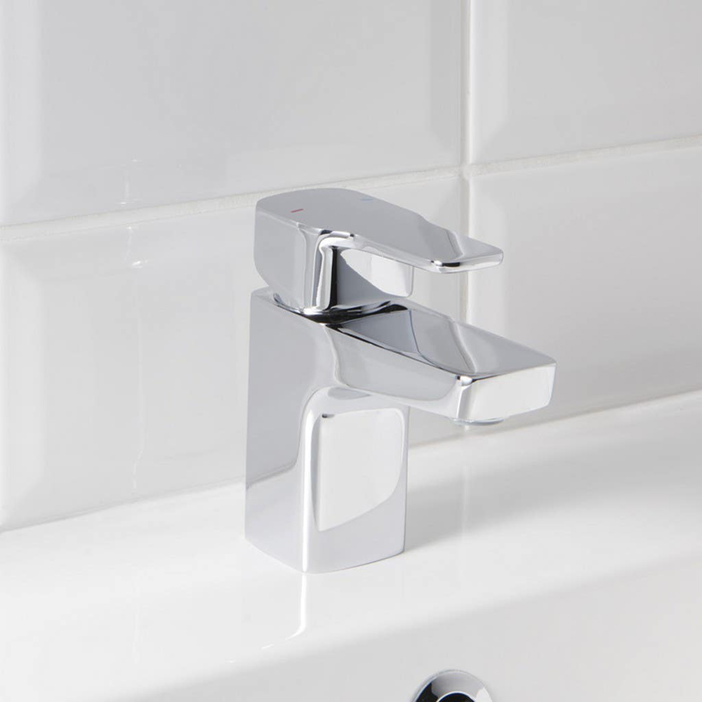 Baterie lavoar GOODHOME Teesta, inaltime 12.1 cm, alama, argintiu
