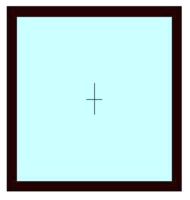 Fereastra termopan APLAST, PVC, 6 camere, 116 x 116 cm, deschidere fixa, maro inchis