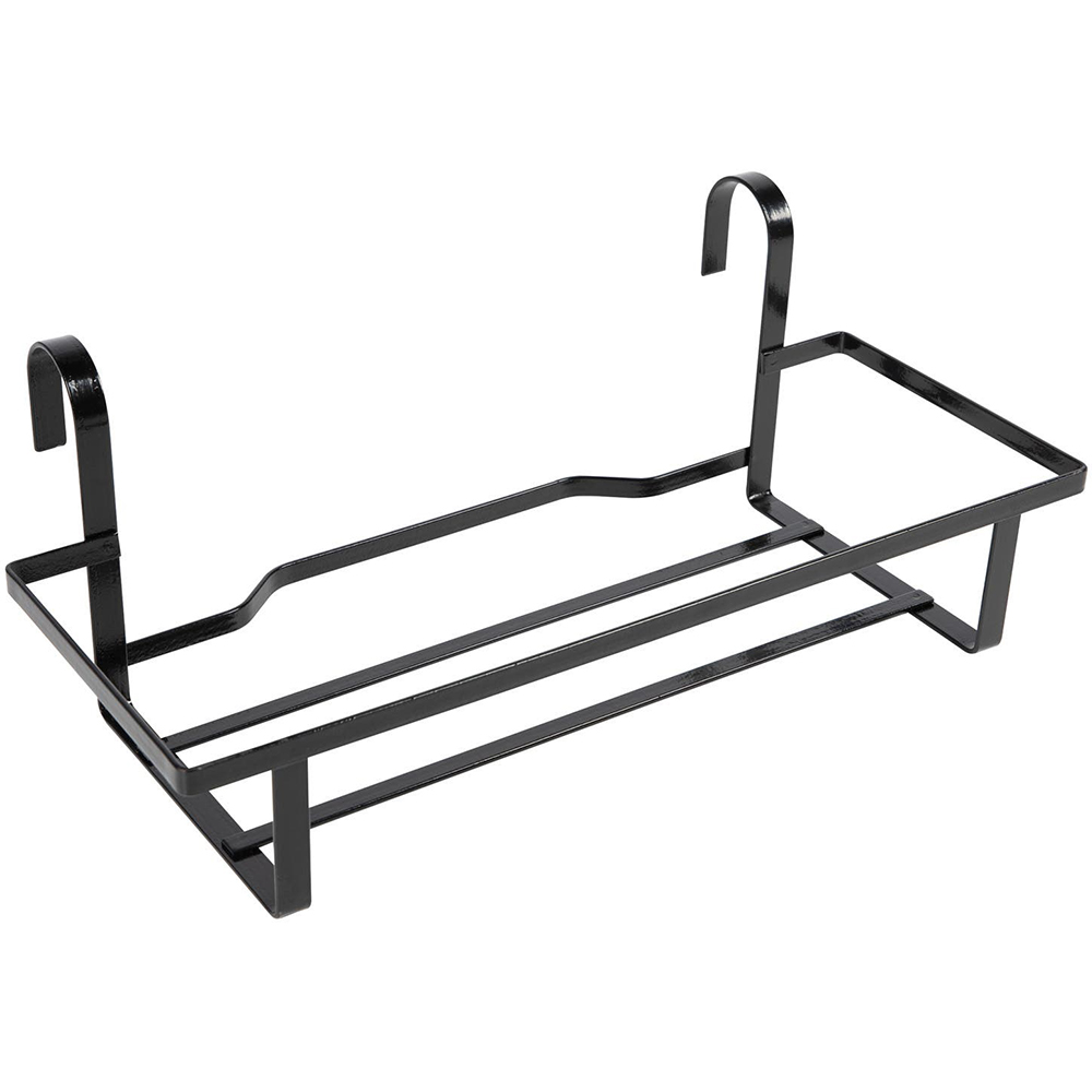 Suport jardiniera, otel, 50 cm, negru