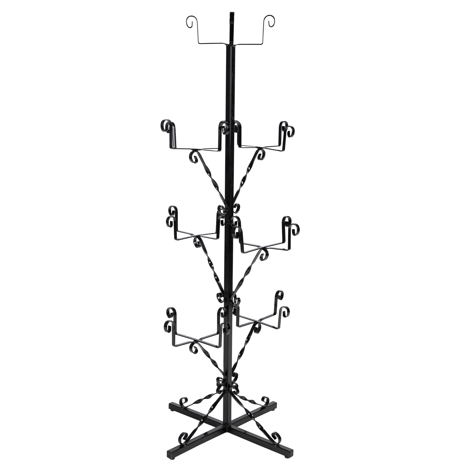 Suport ghiveci, metal, 110 cm, negru