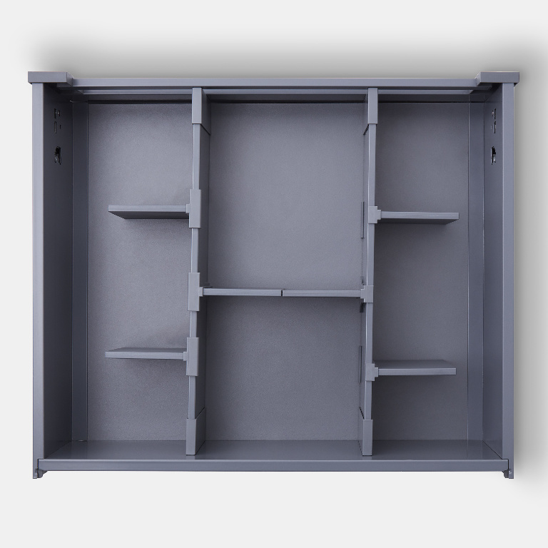 Separator sertar GOODHOME, metal, 20.4 x 44 cm, gri